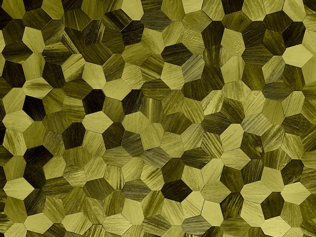Disegno di sfondo geometrico astratto 3D colore dell'iride giallo scuro