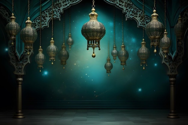 Disegno di sfondo islamico per Ramadan Kareem