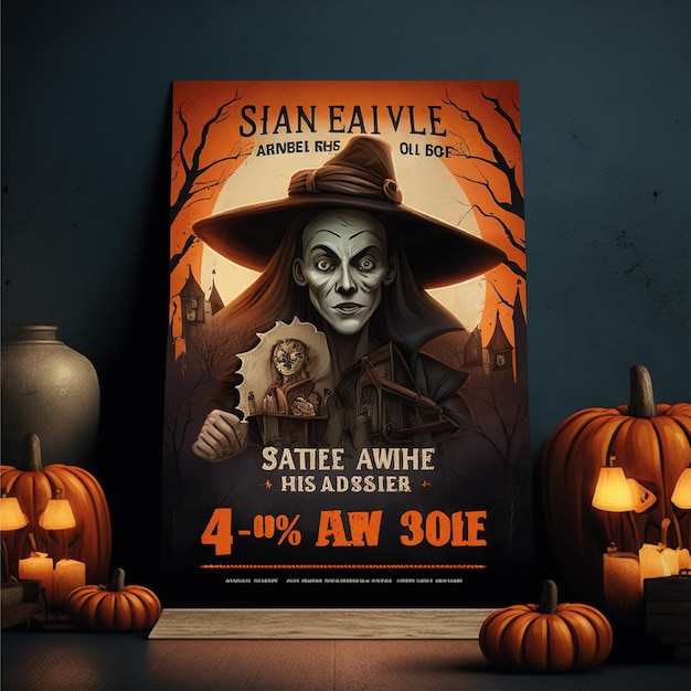 Disegno di sfondo per poster di Halloween