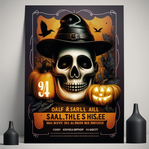 Disegno di sfondo per poster di Halloween