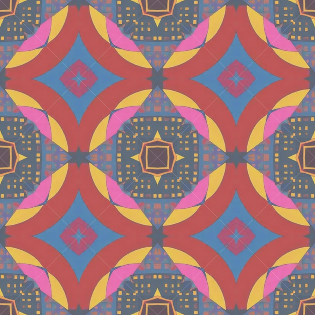 Disegno di sfondo senza cuciture Testura di design di tessuto kaleidoscopico astratto