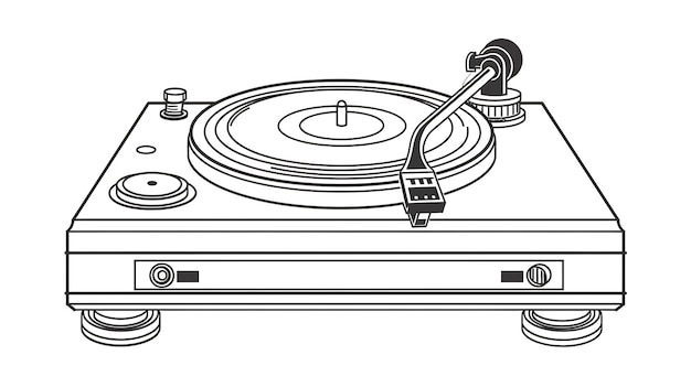 Disegno di un giradischi Un giradischi è un dispositivo elettronico usato per riprodurre dischi in vinile