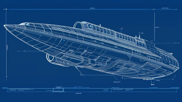 Disegno di un'imbarcazione di grandi dimensioni