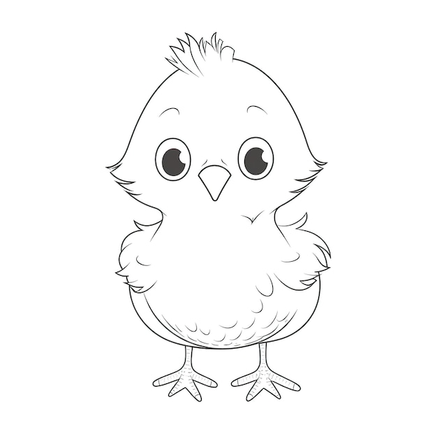 Disegno di un pollo con la cresta