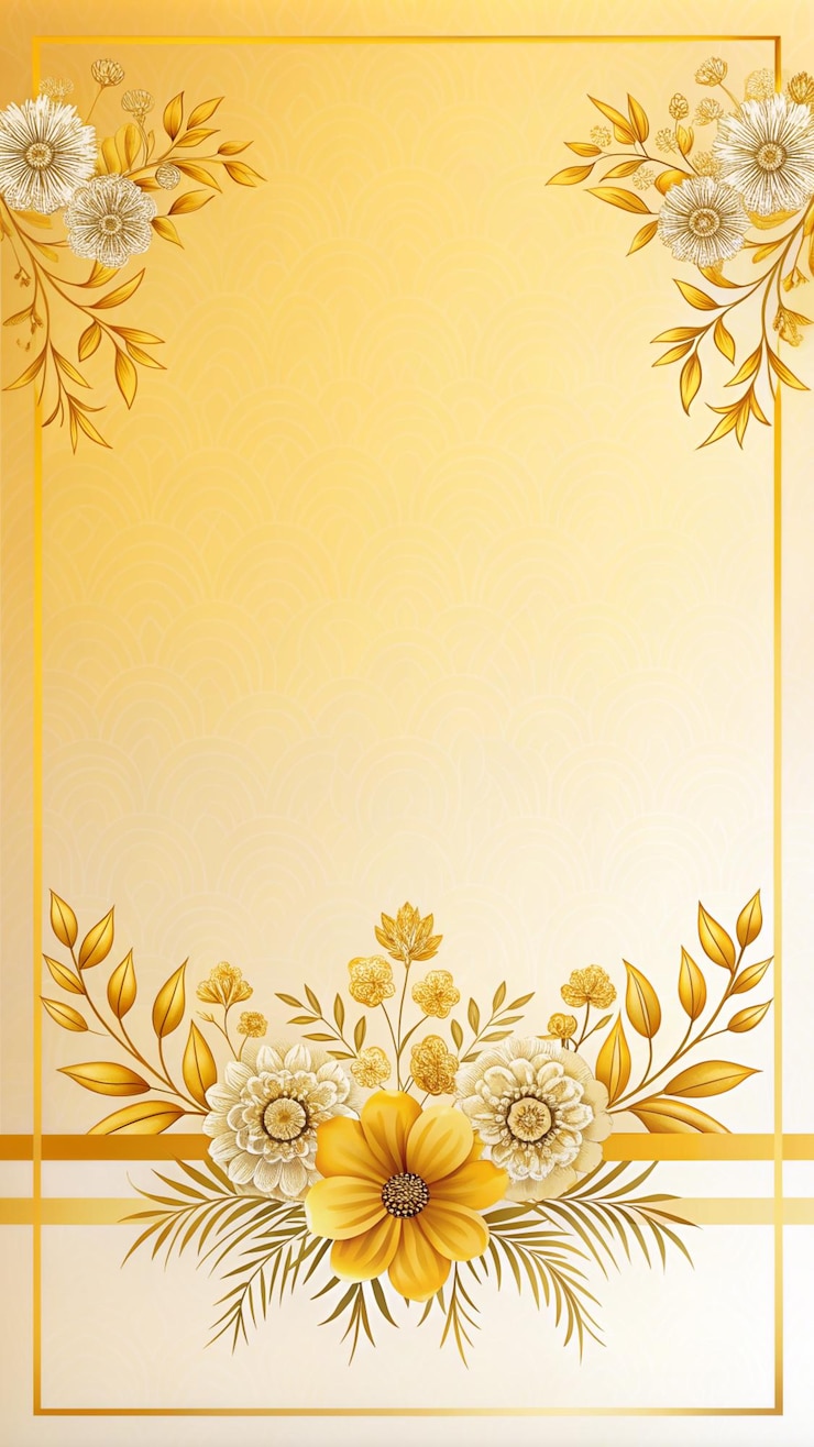 Disegno di una cornice per un biglietto d'invito con fiori