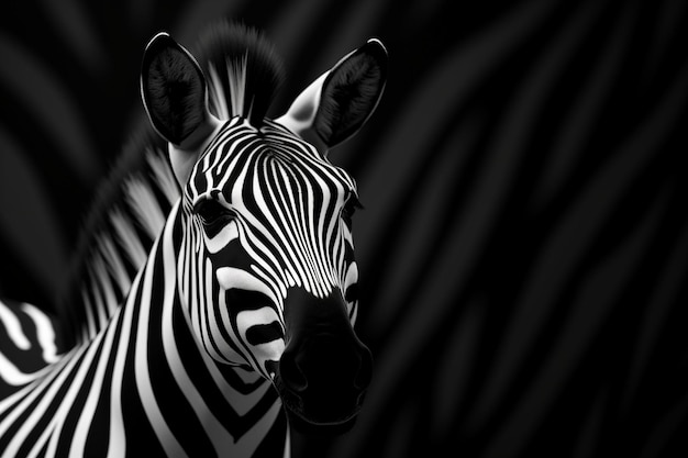 Disegno di zebra bianca e nera