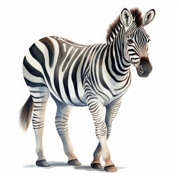 disegno di zebra su sfondo bianco