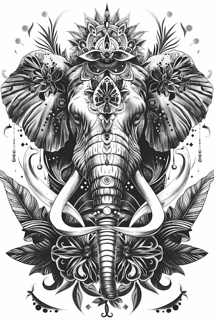 Disegno esoterico dell'elefante