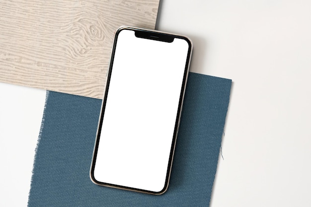 Disegno estetico trasparente del mockup png della schermata del telefono