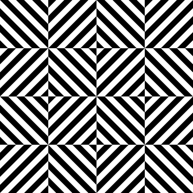 Disegno geometrico in bianco e nero