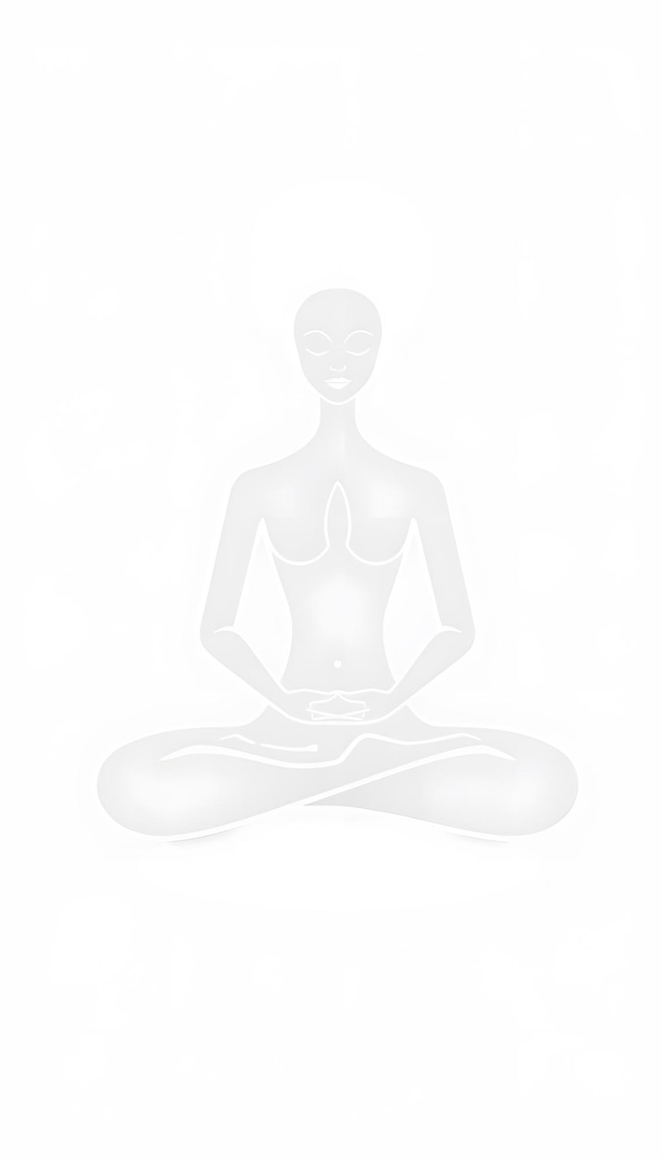 Foto disegno grafico zen meditazione isolato con punti salienti bianchi