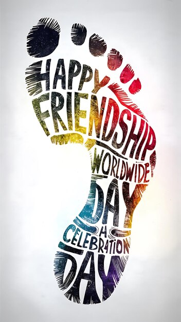 Disegno illustrativo di Happy Friendship Day