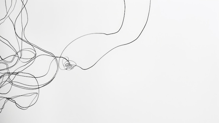 Foto disegno in bianco e nero del viso di una donna adatto a vari progetti di design