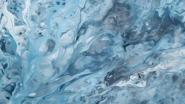 Disegno in marmo blu con vortici di toni freschi