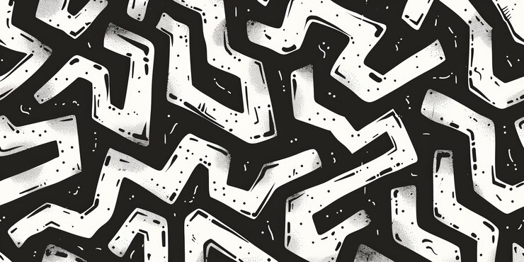 Foto disegno intricato in bianco e nero