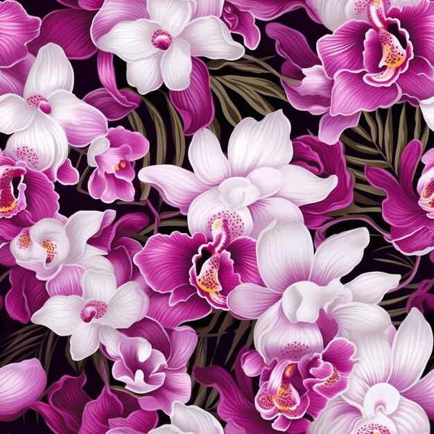 Disegno naturale di orchidee