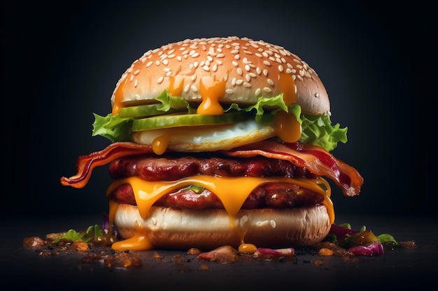 Disegno realistico del fast food