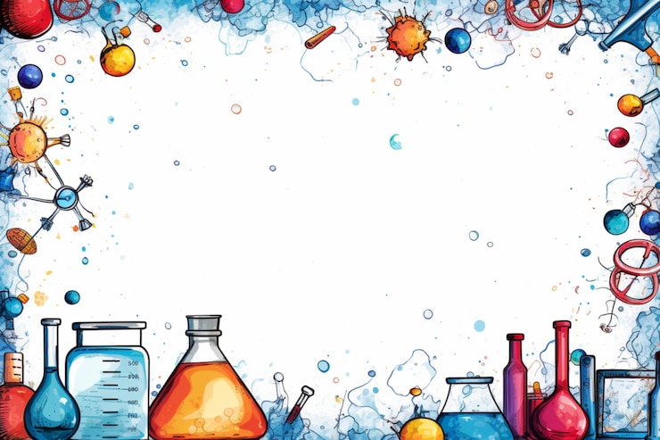 Foto disegno scientifico immagini sullo sfondo e spazio di copia