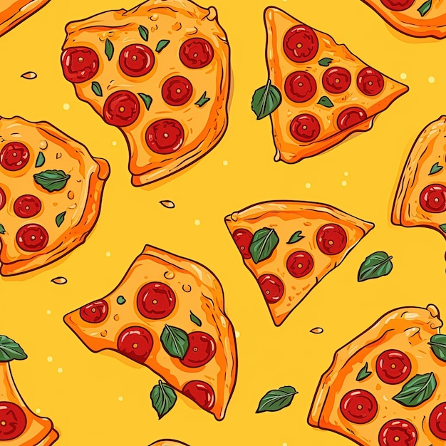 Disegno senza cuciture della fetta di pizza