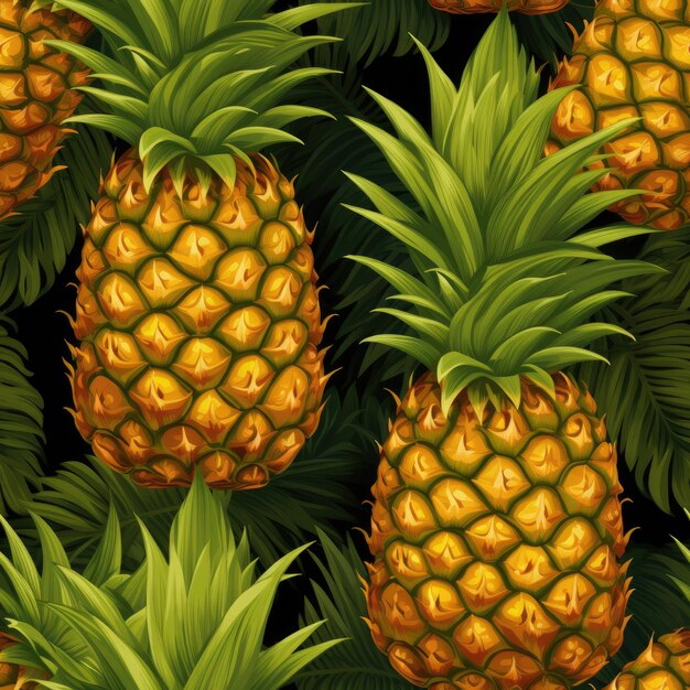 Disegno senza cuciture di ananas