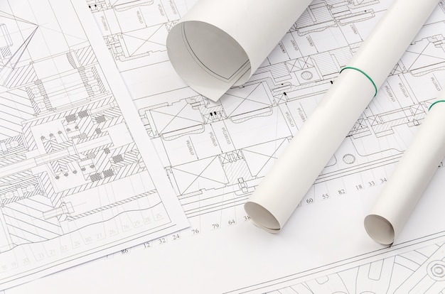 Disegno tecnico - parti della macchina da vicino