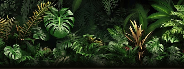 Disegno tropicale estivo della giungla sfondo naturale