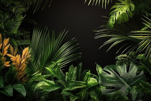 Disegno tropicale estivo della giungla sfondo naturale