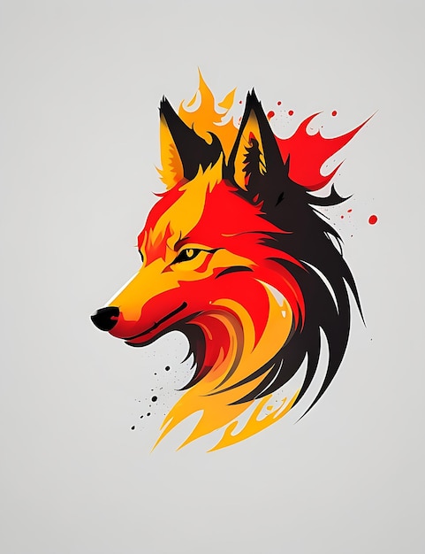 disegno vettoriale del logo del lupo