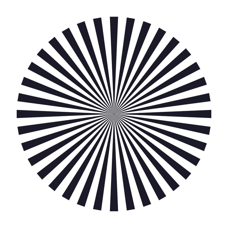 Foto disegno vettoriale sunburst isolato su sfondo bianco