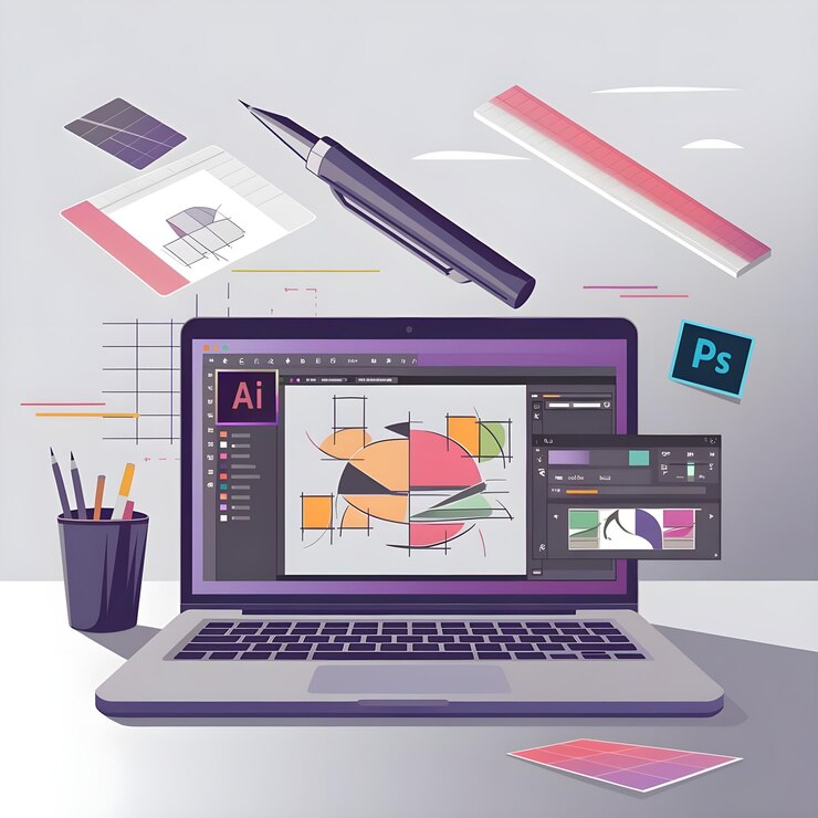 Photo displaying a graphic design platform