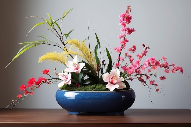 Dispositivo floreale giapponese Ikebana