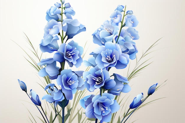 Disposizione floreale con un bellissimo fiore di Delphinium