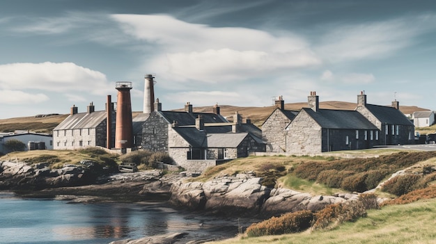 Distilleria islay island scozia IA generativa