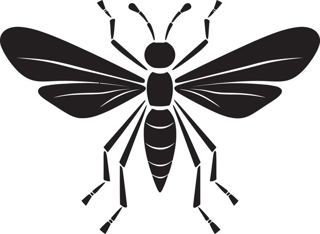 Distintivo di insetti contemporaneo Icona minimalista dell'insetto stecco