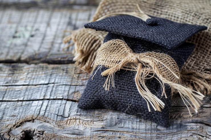 Foto distintivo quadrato di laurea con cappello di laurea