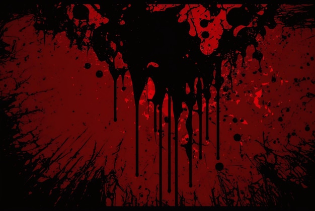 Distressed and Dirty Red and Black Background sfondo horror ai generativo