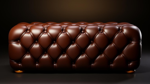divano da seduta in pelle marrone