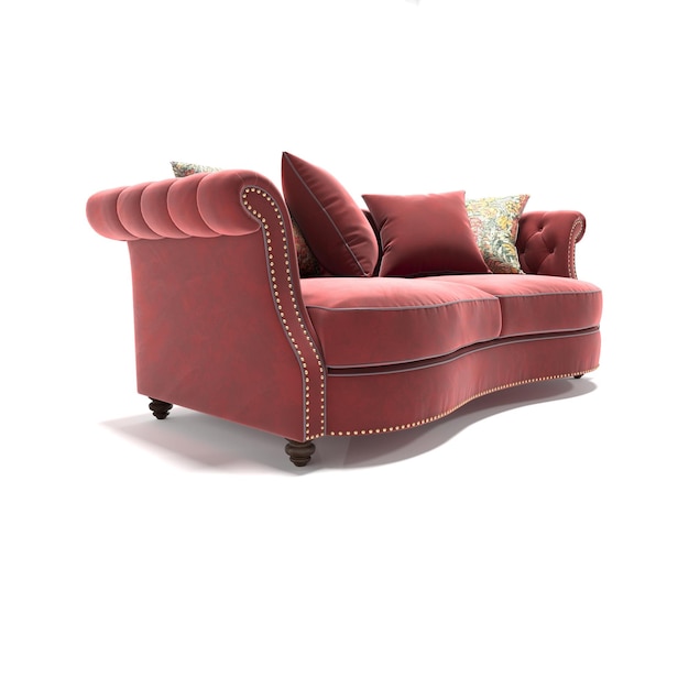 divano di velluto rosso vintage 2