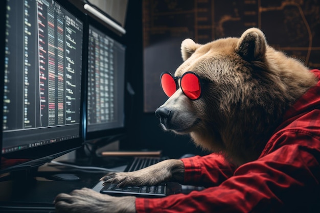 Divergenza ribassista nel mercato azionario e nel trading degli orsi di criptovaluta IA generativa