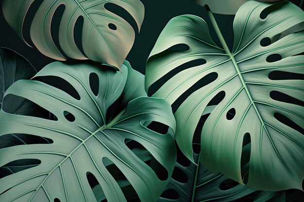 Diverse foglie di monstera