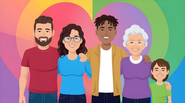 Foto diverse illustrazioni rappresentano la giornata mondiale del patrimonio ispanico