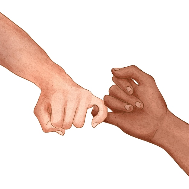 Diverse mani promette il mignolo png illustrazione estetica