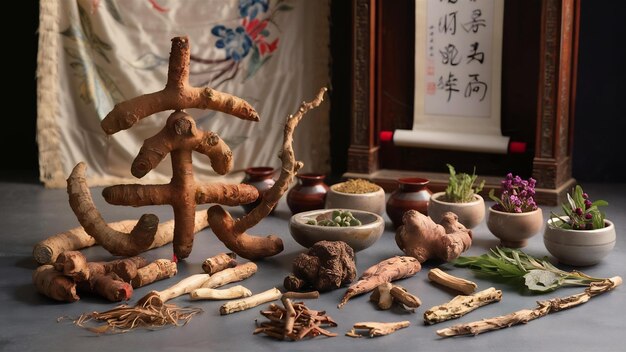 Diverse medicine tradizionali cinesi