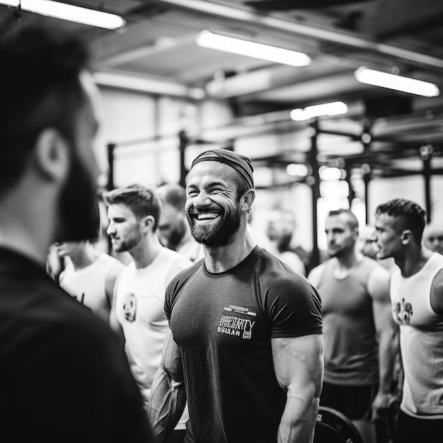 Diverse persone che si allenano in una palestra