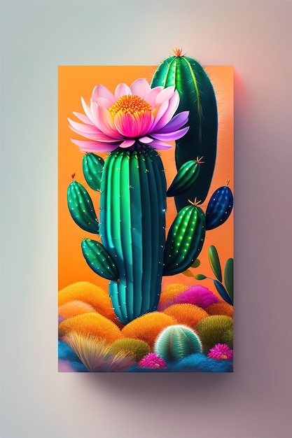 Diversi cactus in vaso sbocciano con bellissimi fiori