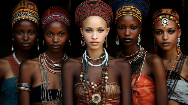Diversi tipi di bellezza femminile Diverse culture e nazionalità Diversità Editoriale di moda