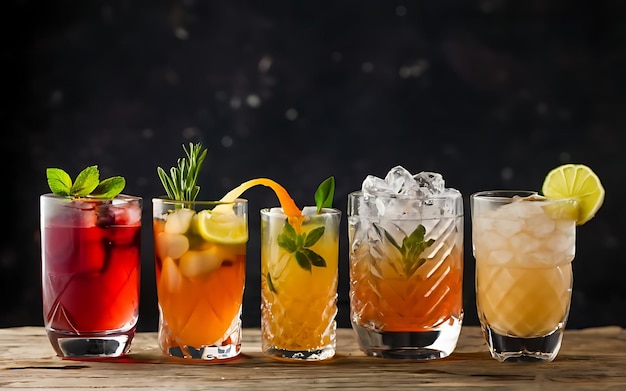 Diversi tipi di cocktail