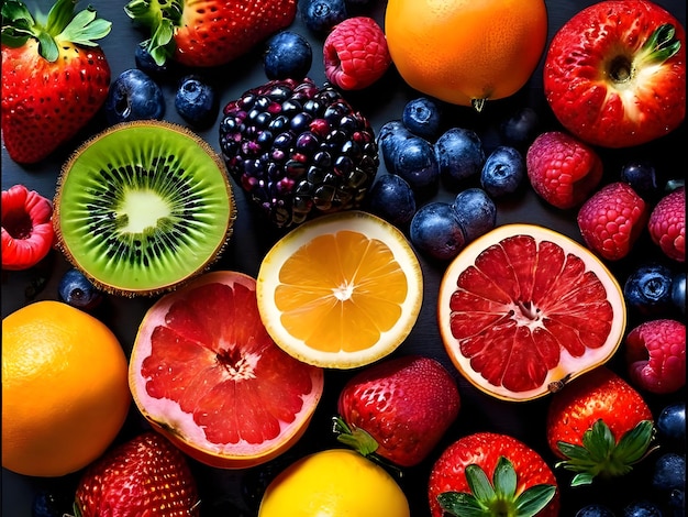 Diversi tipi di frutta fresca