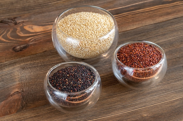 Diversi tipi di quinoa