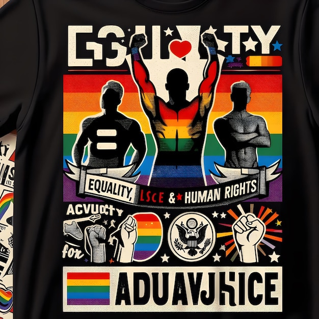 Diversità LGBTQ inclusiva Rappresentazione vibrante dell'amore, dell'identità e dell'orgoglio Microstock Image